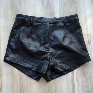 Faux Leather Shorts